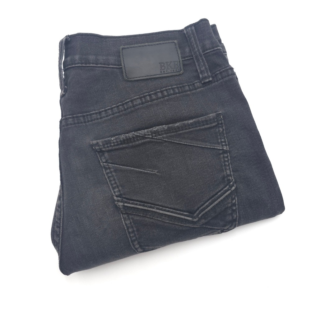 BKE Jake Straight Leg Mens 32X32 Jeans Faded Black Dark Wash Denim Pants Stretch